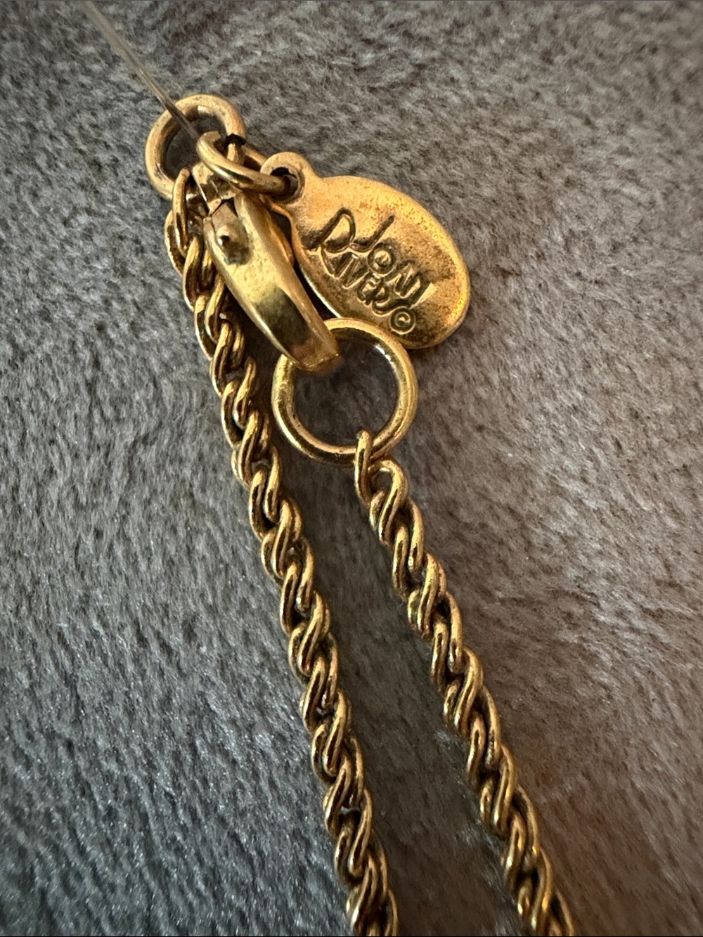 Joan Rivers Gold Rope Chain Necklace with Heart Tag - Picture 2 of 3